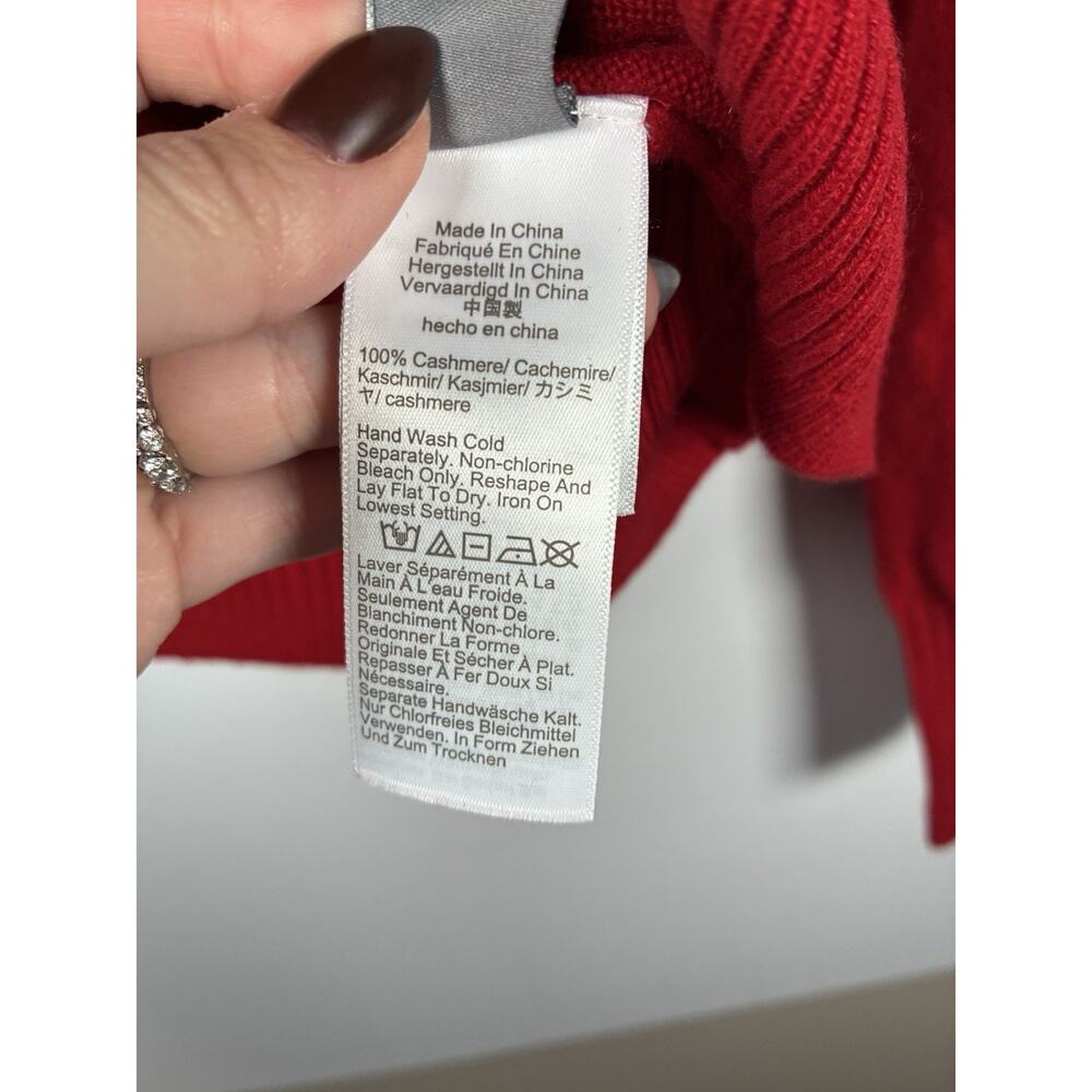 J.Crew S 100% Cashmere Turtleneck Sweater NWT Red Roll Neck BM264 Quiet Luxury - Picture 7 of 10